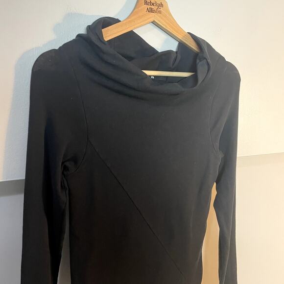 Jarbo Black Pima Cotton Classic Cowl Neck Sweater Women's EU 36 / US 4 EUC - Picture 5 of 12